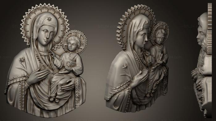 Иконы (Икона Божией Матери, IK_1862) 3D модель для ЧПУ станка